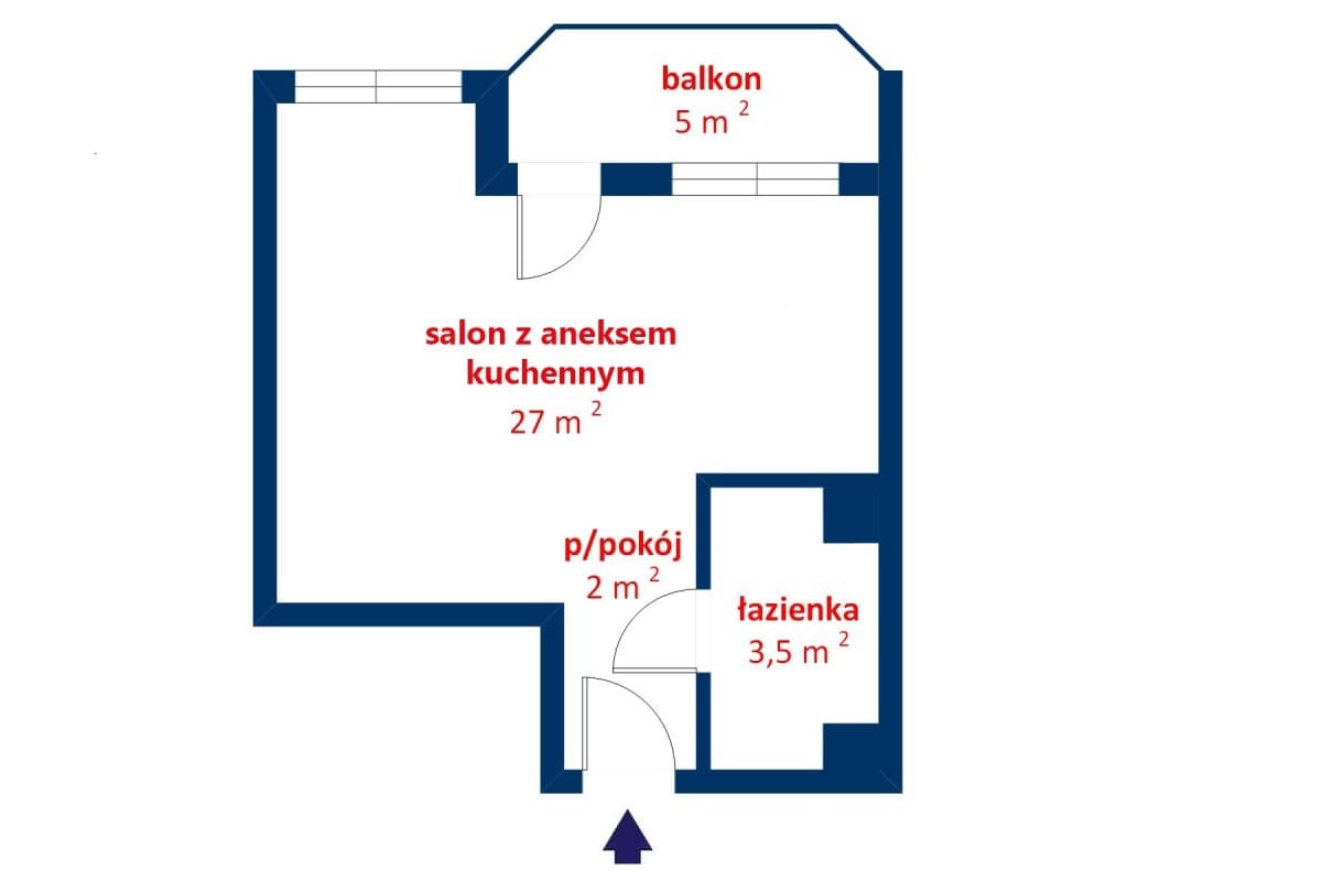 Светлая студия с балконом в Влоцах, Варшава – 3